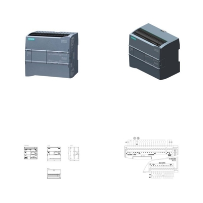 100% SIMATIC S7 1200 CPU 1212C DC RELAY 8DI 6DO 2AI 6ES7215-1BG40-0XB0 Acionamento AC da Siemens