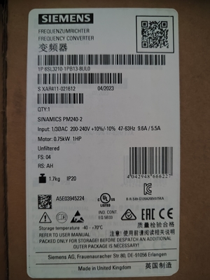 0.75 kW Frequência de saída 6SL3210-1PB13-8UL0 Conversor de frequência para necessidades personalizadas