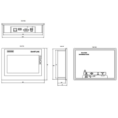 Rede Ethernet SIMATIC Painéis de conforto SIMATIC HMI Smart 1000 IE V4 6AV6648-0DC11-3AX0