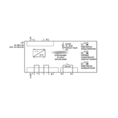 Potente SITOP PSU400M 20A Conversor DC/DC Entrada DC 600V Saída DC 24V/20A 6EP1536-3AA00