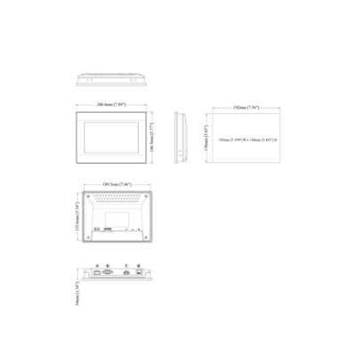 TK8072iP original WEINVIEW 7' 800x480 TFT HMI touch screen para rede outros 14.65