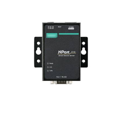 Suporte direto NPORT 5110 Port RS-232/422/485 Serial Port Device Networking Server para MOXA
