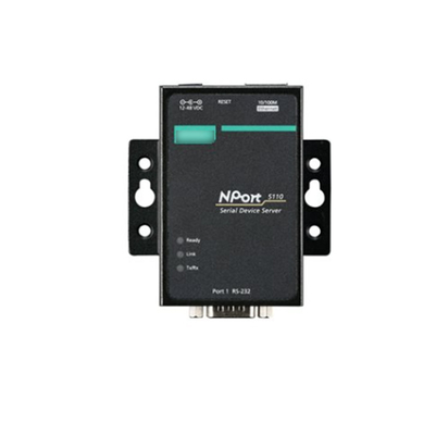 Suporte direto NPORT 5110 Port RS-232/422/485 Serial Port Device Networking Server para MOXA