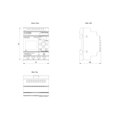 Modulo de relevo de painel de exibição integrado 100% original Siemens LOGO PLC 6ED10521MD080BA1