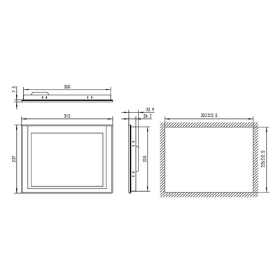 Automatização Industrial Siemens 10.1&quot; TPC1021Kt com memória 128M e resolução 1024*600