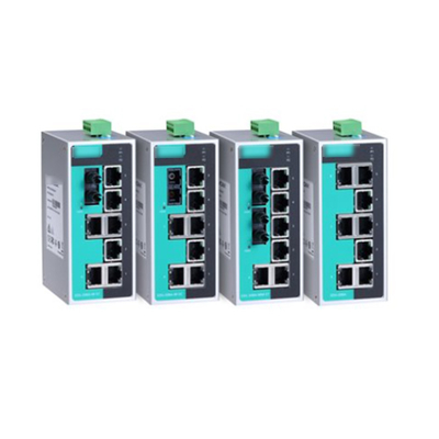 MOXA EDS-208A Comutador Ethernet Industrial Não Gerenciado de 8 portas com caixa de alumínio IP30