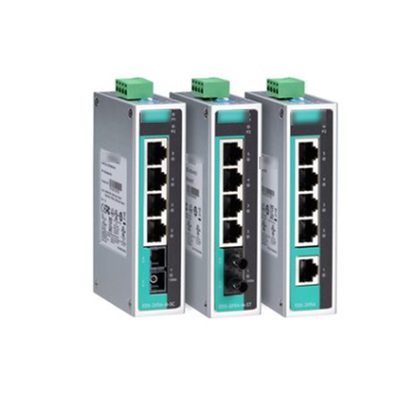 MOXA EDS-205A Comutador Ethernet não gerenciado de 5 portas para automação industrial de transporte marítimo