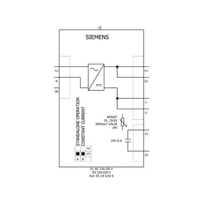 HYTECH Original SIEMENS SITOP PSU8200 24V DC 20A Módulo de alimentação estabilizado 6EP1336-3BA10