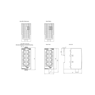 6GK5008-0BA10-1AB2 Siemens SCALANCE XB008 Comutador Ethernet Industrial não gerenciado 100%