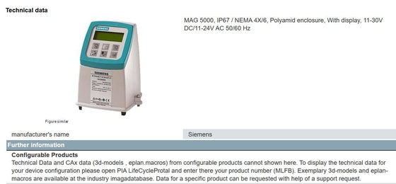 Automatização Industrial 100% Original MAG 5000 IP67 NEMA 4X/6 Casamento para a Siemens