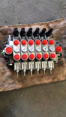 6 bobinas válvulas hidráulicas direcionais seccionais Fluxo nominal 80L/min 350bar 330*240*155 mm