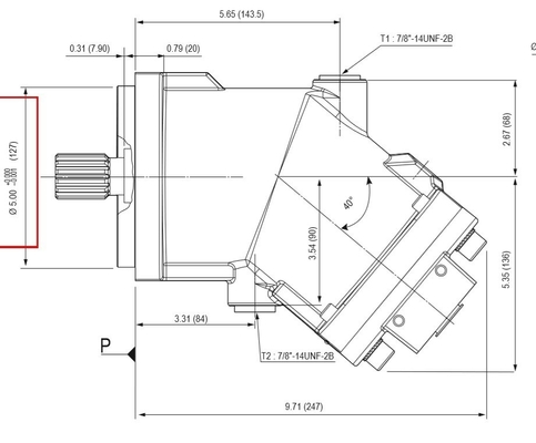 Xpi80 Bomba de pistão axial de alta pressão para caminhão 15-80 Motor radial 240l/min 420*260*190mm