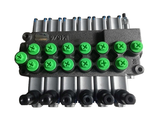 M45/6 Válvula de controlo hidráulica monobloco para hidráulica móvel Válvula direcional de 6 bobinas