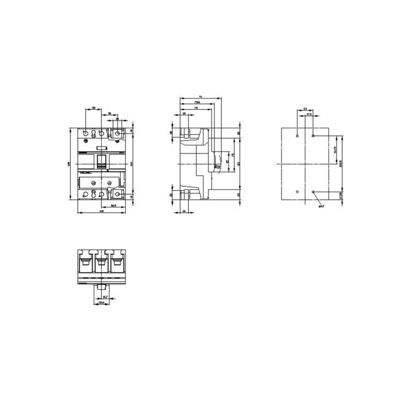 100% testado Siemens 3VA1220-5EF32-0AA0 MCCB IEC FS250 200A 3P 55KA TM ATAM Power Off Knife