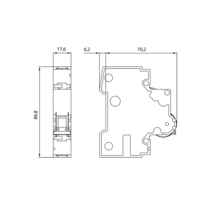 Interruptor de circuito em miniatura da série 5SY6 230/400V 6kA 1 Polo C 20A 5SY61207CC para a Siemens