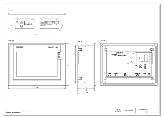 SIMATIC HMI TP700 Comfort touch screen 6AV2124-0GC01-0AX0 100% original para automação