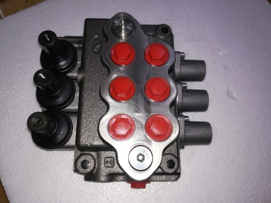 Válvula de controlo direccional de 45L/min para Walvoil Tipo 40-380LPM Hidráulica Monobloco de 4 bobinas