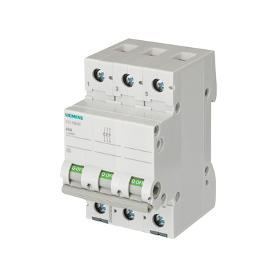 Distribuição de baixa tensão Siemens 5TL1391-0 Interruptor de circuito 100A 3 Polos 100% Original