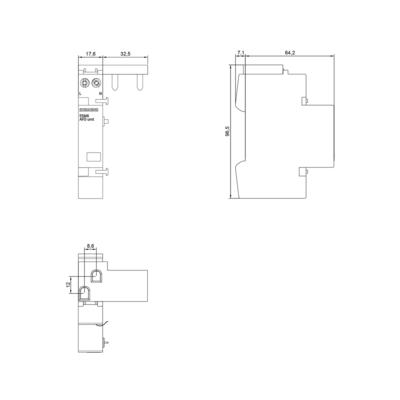 Bloco de interruptor de segurança contra incêndio AFDD 1-16A 230V para disjuntores Siemens 5SM6021-2