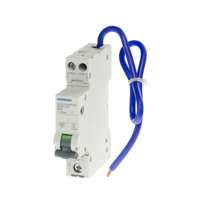 Interruptor de proteção de corrente residual compacto 1P N Tipo AC 30 mA 5SV9313-1CN25 para a Siemens