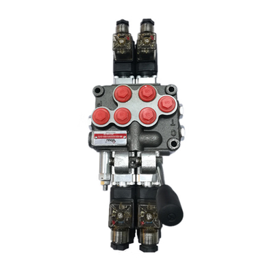 Válvula de direção de 5 bobinas, de fluxo 45L/MIN, controlada eletricamente, para pressão hidráulica
