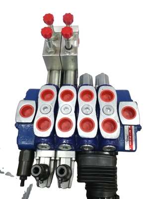 Válvula de direção de 5 bobinas, de fluxo 45L/MIN, controlada eletricamente, para pressão hidráulica