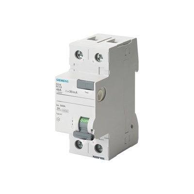 Siemens 5SV4614-0 Disjuntor de corrente alternada residual de dois polos 40A 300mA Un AC 230V