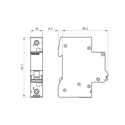Siemens 5SL4110-7CC Interruptor de circuito em miniatura 100% original com embalagem original