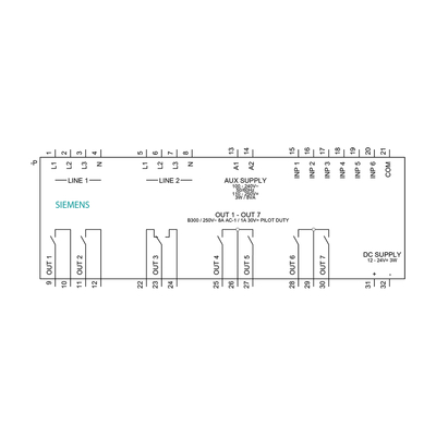 SENTRON 3KC LCD 144x144 mm ATC6300 Controlador de conversão inteligente para MCCB ACB LBS