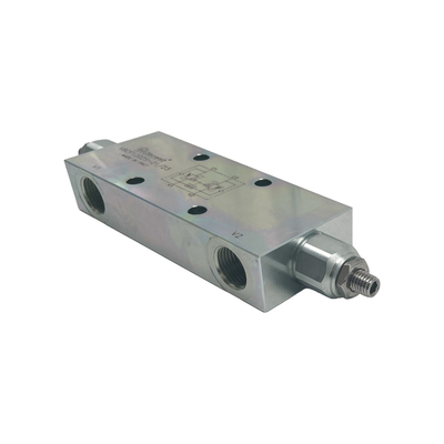 Válvula de equilíbrio hidráulica para cilindros VBCF1202S com válvula central aberta 243*59*29mm