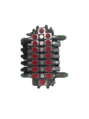HC-D6/7 Tipo válvula hidráulica de controlo direccional 7 bobinas 100L/min Fluxo Pressão 350bar