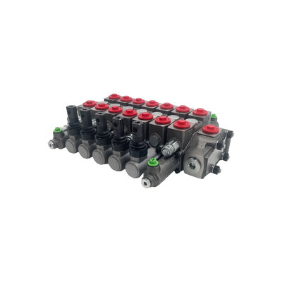 HC-D6/7 Tipo válvula hidráulica de controlo direccional 7 bobinas 100L/min Fluxo Pressão 350bar