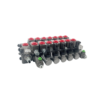 HC-D6/7 Tipo válvula hidráulica de controlo direccional 7 bobinas 100L/min Fluxo Pressão 350bar