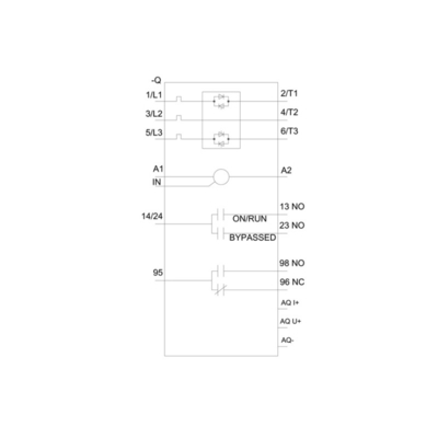 Siemens 3RW50556AB14 Soft Starter 200-480V 143A 110-250V AC Terminals de parafuso de saída analógica