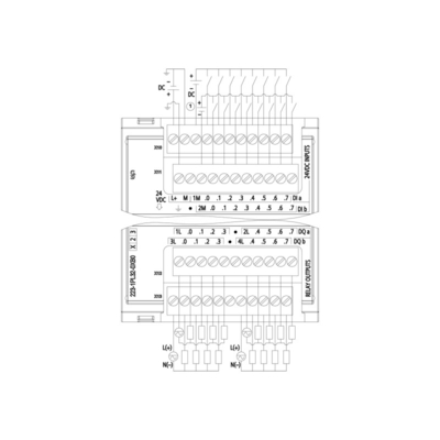 16DI/16DO 16DI 24V DC Sink/Source 16DO Relay 2A PLC Digital I/O SM 1223 para Indústria