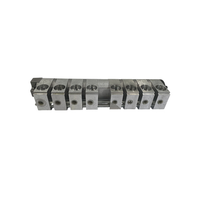 Bloco de Manifold de válvula de esferas de divisor de fluxo hidráulico de 8 portas para pressão no adaptador