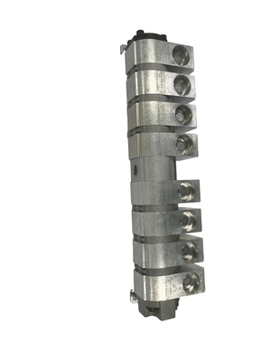 Bloco de Manifold de válvula de esferas de divisor de fluxo hidráulico de 8 portas para pressão no adaptador