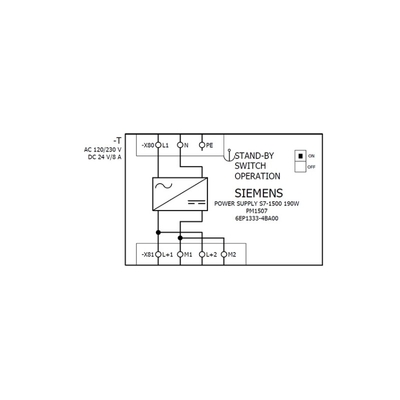 6EP1333-4BA00 SIMATIC PM 1507 24V/8A Fornecimento de energia para SIMATIC S7-1500 e rede Outros