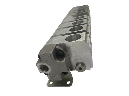 Bloco de Manifold de válvula de esferas de divisor de fluxo hidráulico de 8 portas para pressão no adaptador