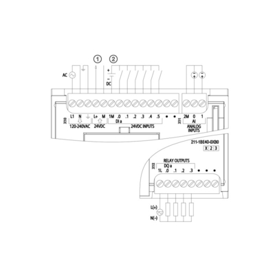 6ES7211-1BE40-0XB0 SIMATIC S7-1200 CPU 1211C CPU compacta com 2A Relay e AC/DC Power