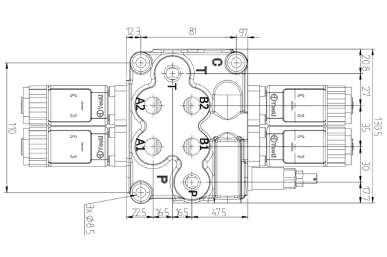 MB-3/2S-3160 /18ES3/28ES3/G-3/M3-12VDC Seleção de válvulas direcionais de solenoide hidráulico