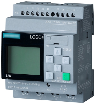 LOGO V8.1 12/24RCE Controlador programável com módulo hospedeiro 6ED1052-1HB00-0BA8 e RCE