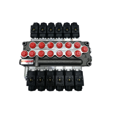 Controle eficiente do fluxo com válvula hidráulica de 45L/MIN controlada eletricamente com 6 bobinas