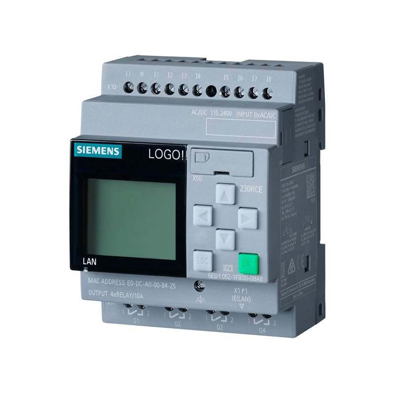 100% 6ED1052-1FB08-0BA1 Módulo lógico de automação industrial 115V/230V/relé 8 DI/4 DQ