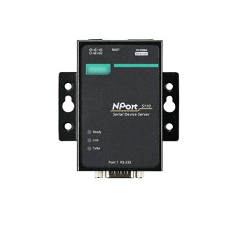 Suporte direto NPORT 5110 Port RS-232/422/485 Serial Port Device Networking Server para MOXA