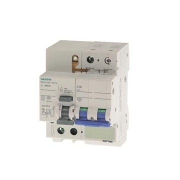 Mini RCBO 5SU93261CN16 Icn 6 kA 2P Tipo AC 30 mA C-Char em 16 A Un AC 230 V Polos número 2