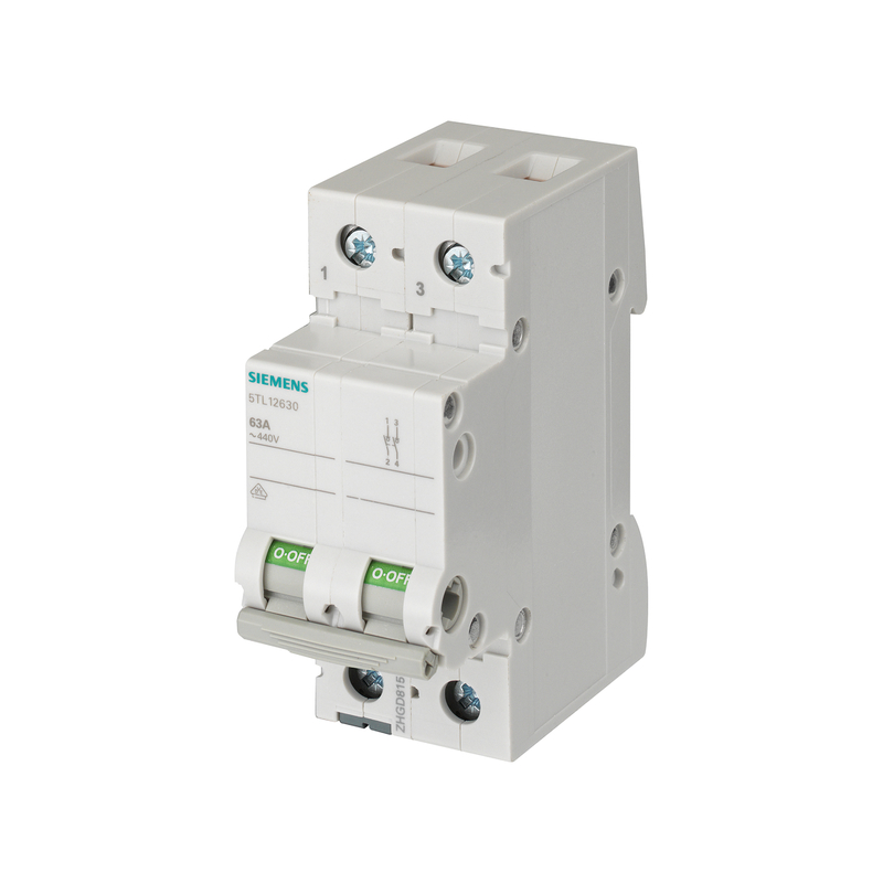 5TL12630 Desconector da série 5TL 5TL1 63A 2P 5TL1263-0 para embalagens originais da Siemens