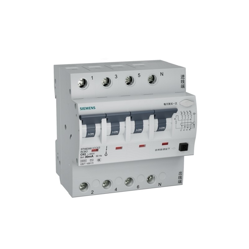 Siemens 5TH8346-1CC32 RCBO 4P C32 30mA ELE AC Interruptor para Interface de Comunicação