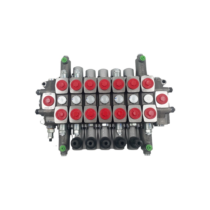 HC-D6/7 Tipo válvula hidráulica de controlo direccional 7 bobinas 100L/min Fluxo Pressão 350bar