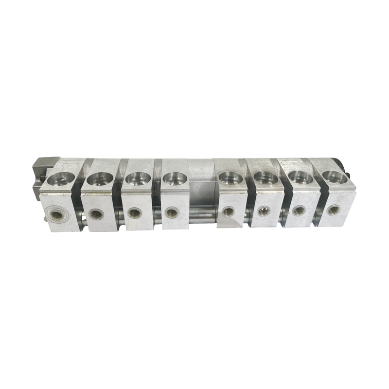 8 cilindros PLD10.2-GC/**VPE Divididor de fluxo hidráulico com dimensões de 520*180*150 mm